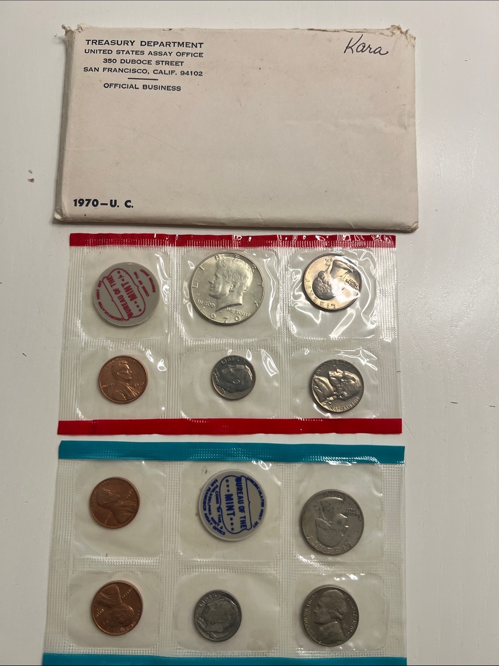 1970 Uncirculated US coin set